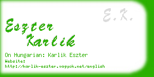 eszter karlik business card